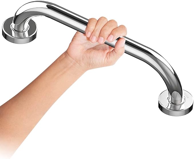 Uchwyt do toalety 30 cm ze stali nierdzewnej, chromowany, uchwyt do łazienki, uchwyt prysznicowy, uchwyt do wanny, uchwyty łazienkowe