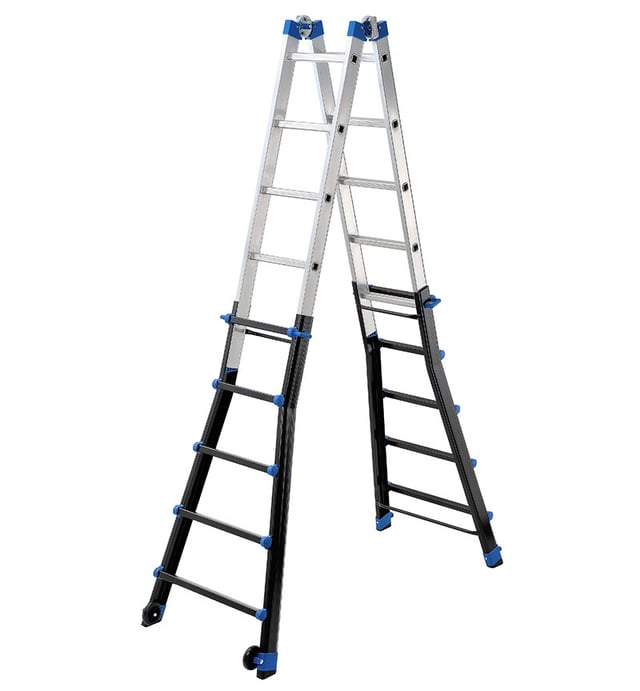 Echelle pliable multifonction télescopique 4x5 échelons 5,2m/6m Hailo ProfiLine