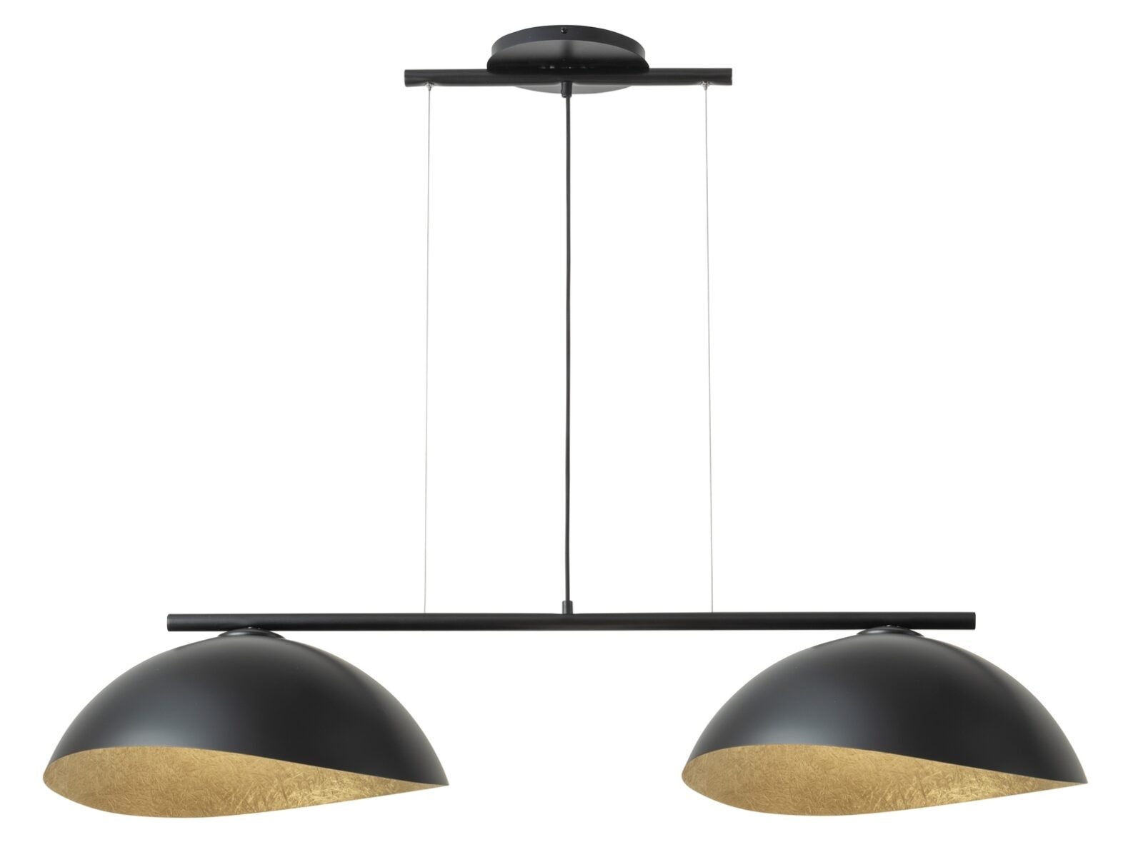 Lampa wisząca Solar czarno-złota 2xE27x15W dekoracyjna wym: 90 x 125 x 48 cm metal SIGMA