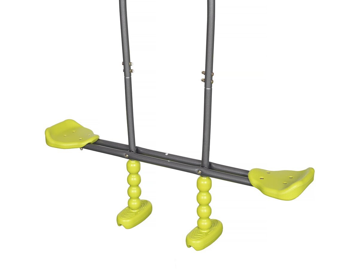 Portique en métal avec toboggan 