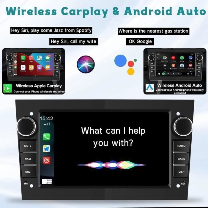 1+32G Android 13 Autoradio avec Wireless Carplay Android Auto pour Opel Corsa Astra Vectra Zafira Meriva Vivaro, 2 Din 7''.[Z1569] - 3