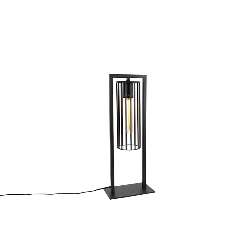 Qazqa nowoczesny lampa stołowa - Balenco Wazo - czarny, max. 40w, e27, 50cm, IP20 oświetlenie wewnętrzne