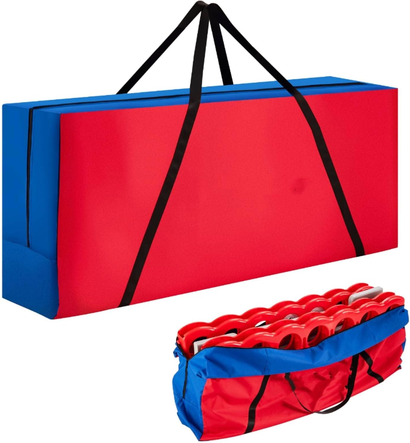 Torba do Przechowywania Gry Puissance 4 z Podwójnym Zamkiem Błyskawicznym, Torba Transportowa z Tkaniny Oxford z Przedłużonymi Paskami na Ramię