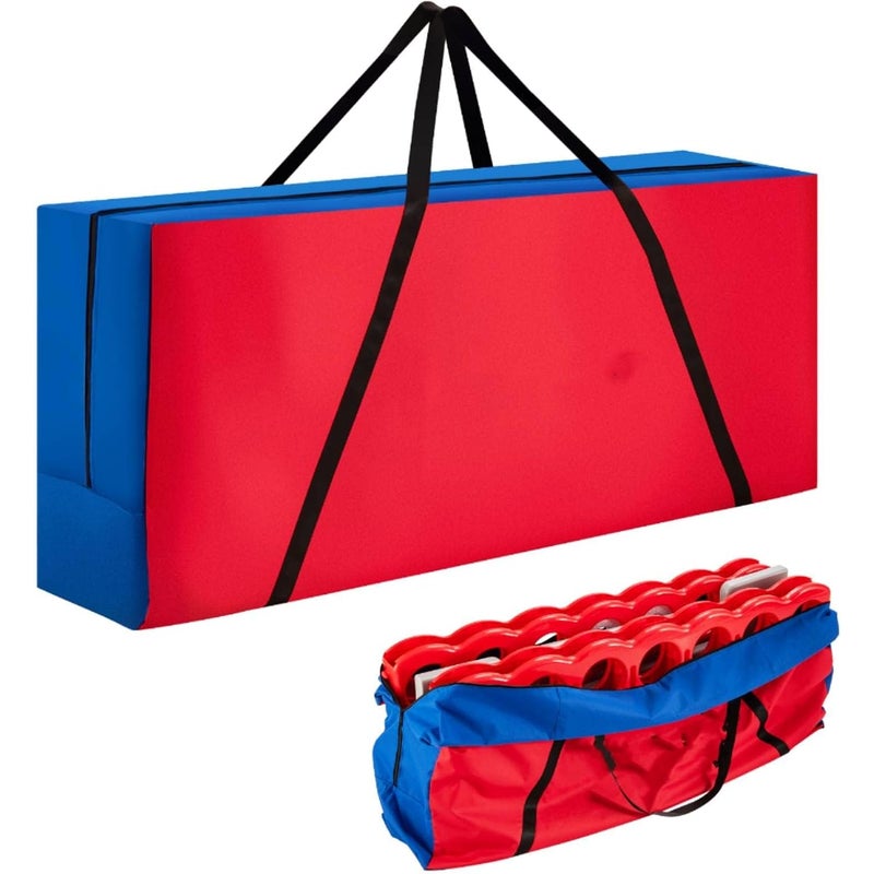 Torba do Przechowywania Gry Puissance 4 z Podwójnym Zamkiem Błyskawicznym, Torba Transportowa z Tkaniny Oxford z Przedłużonymi Paskami na Ramię