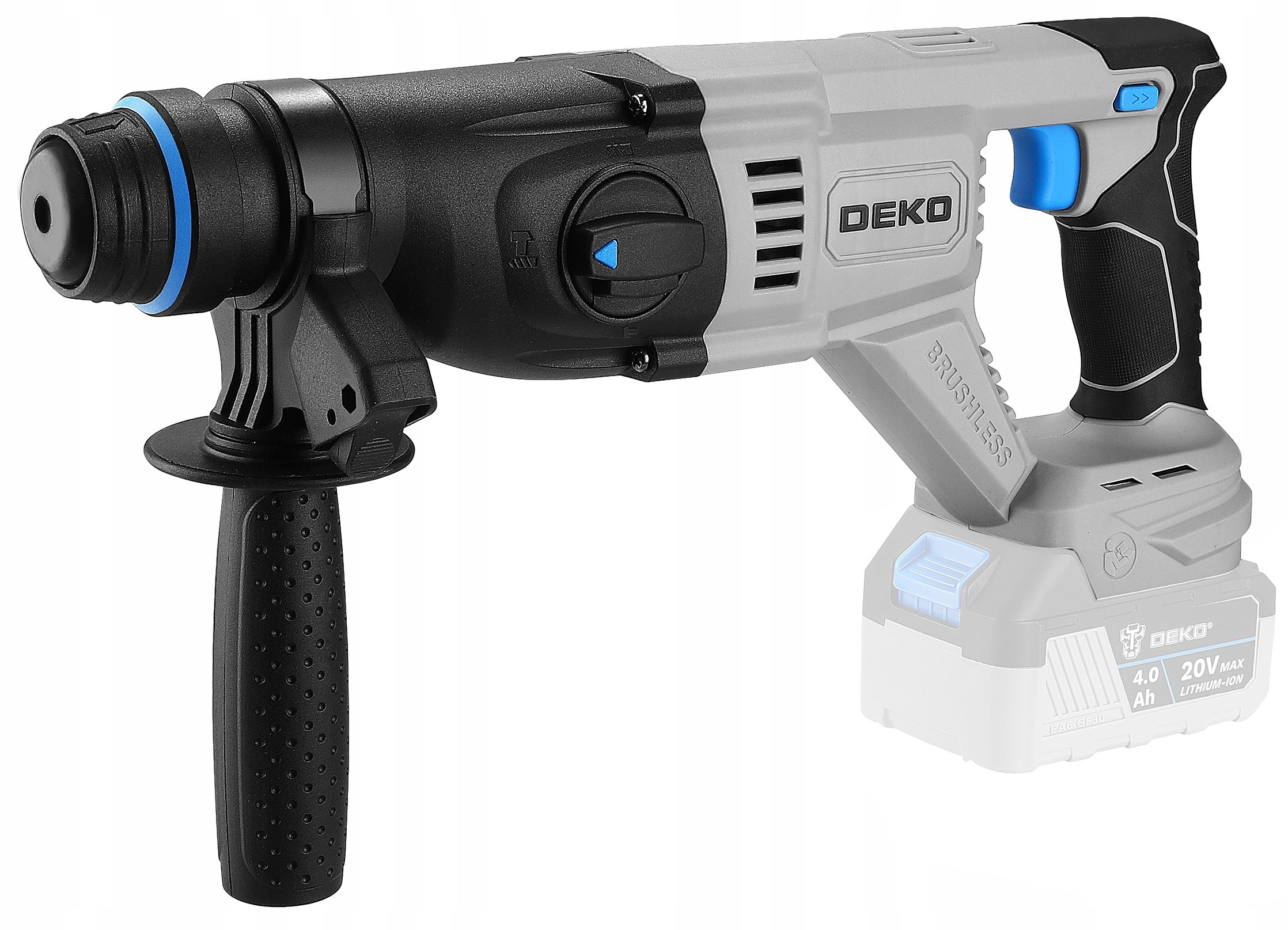 Młot udarowy akumulatorowy młotowiertarka DEKO DKBL20RH01-S0 SDS Plus 3.2 J 20 V