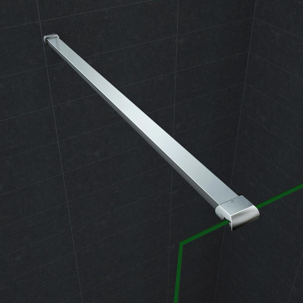 Océan paroi de douche 120x200cm paroi latérale en verre anticalcaire avec barre de stabilisation 90cm - 3