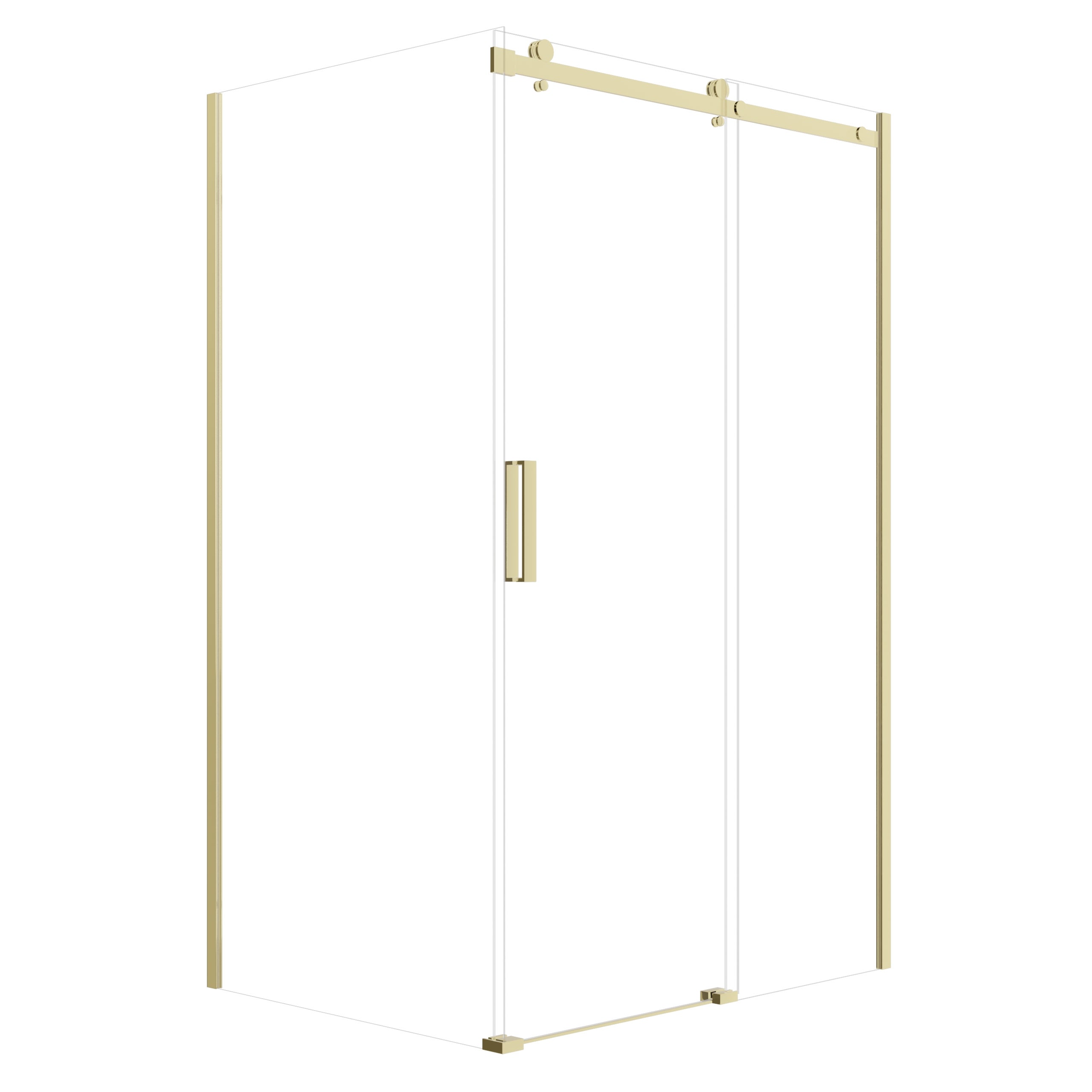 Kabina prysznicowa LOTUS prostokątna 100x70cm przesuwna złota SEVANTE