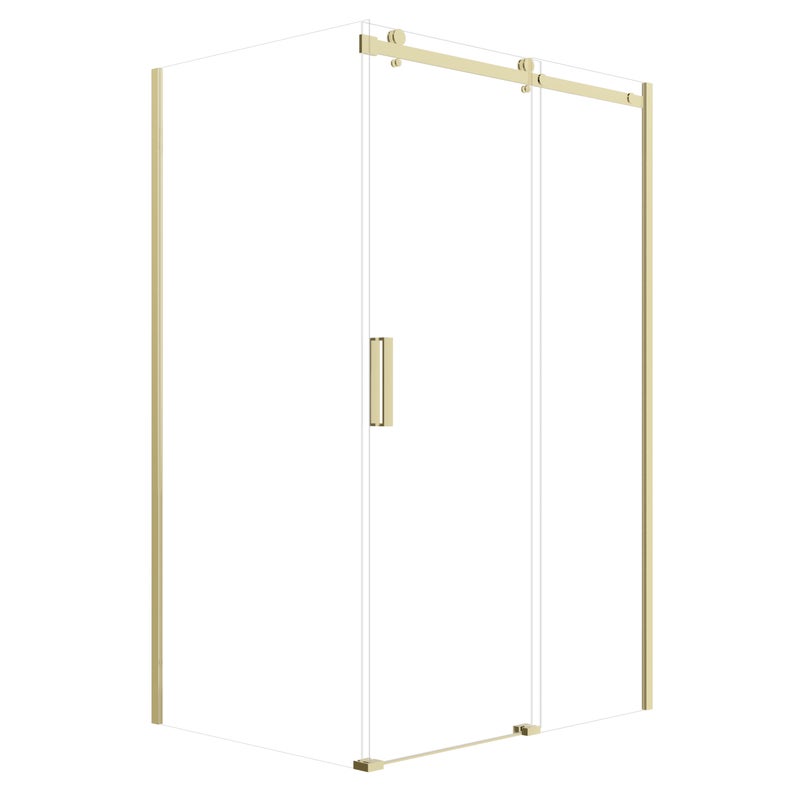 Kabina prysznicowa LOTUS prostokątna 100x70cm przesuwna złota SEVANTE