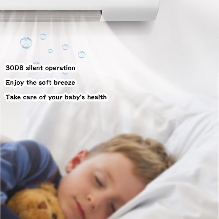 Chauffage soufflant portable 2-en-1 – Mode chaud et air frais, silencieux, bureau et chambre - 3
