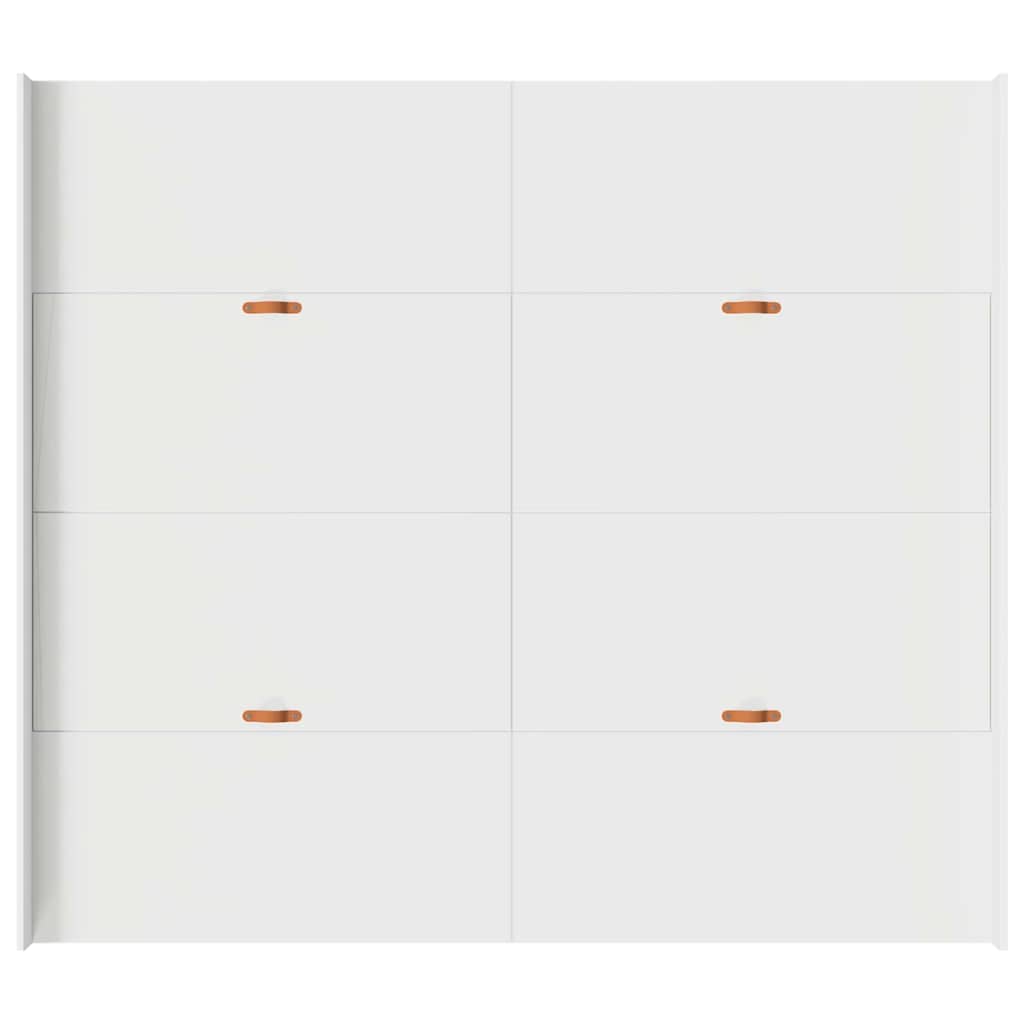 Cadre de lit avec rangement et tiroir blanc 180 x 200 cm - 7