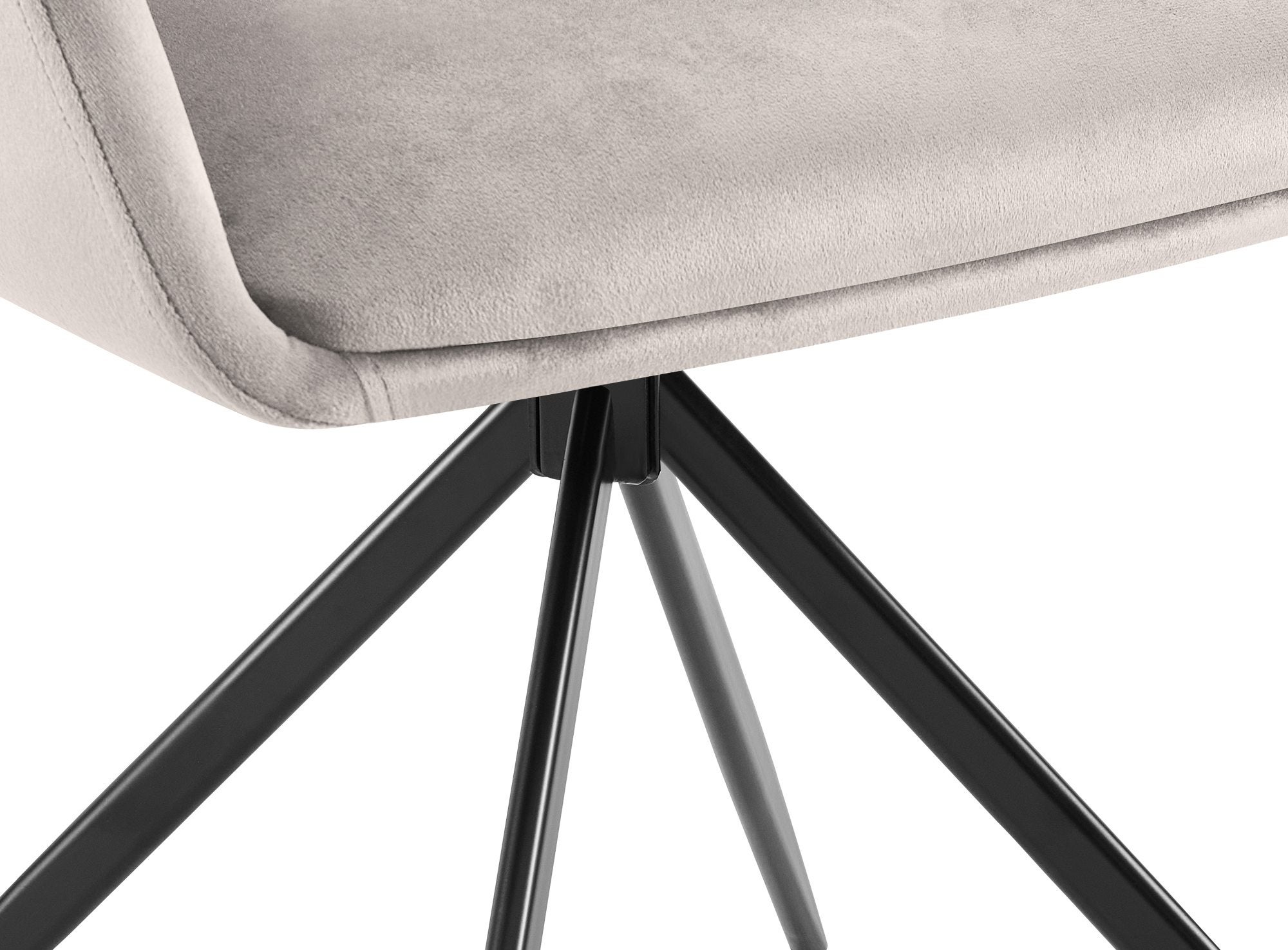 Sedia da pranzo in velluto grigio Olema - 2