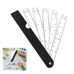 Règle Triangulaire Métal 17 Cm – Échelles 1/12 à 1/72 – Pour Modélisme, Architecture, Dessin Technique