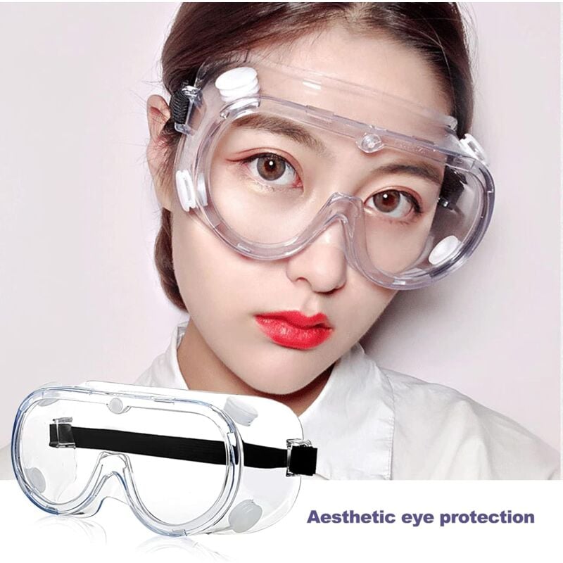 2 PièCes Lunettes SéCurité Contre Gouttelettes,Protection Yeux Lunettes Anti-PoussièRe,Anti-BuéE Pour Un Usage Quotidien, Laboratoire - 5