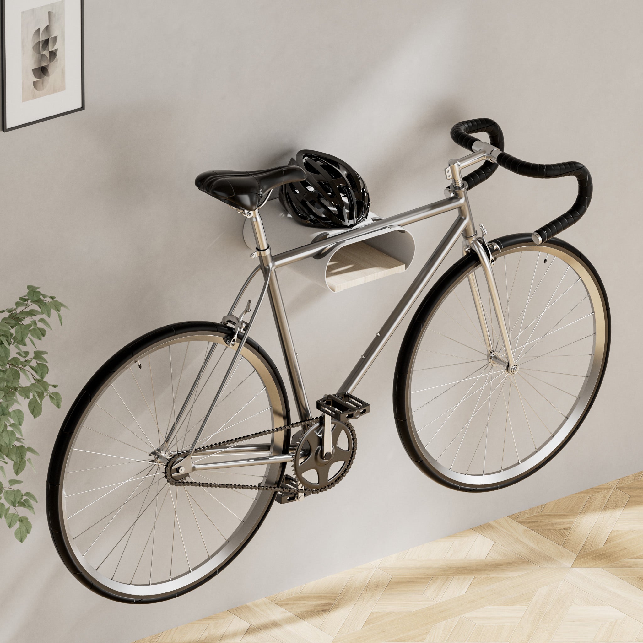 NON UTILIZZATO] Supporto Da Parete Per Bicicletta Con Angolazione E Distanza Dalla Parete Regolabili Pieghevole Per Bici Da Stradamountain Bikeibride Fino A 23 Kg 90607065