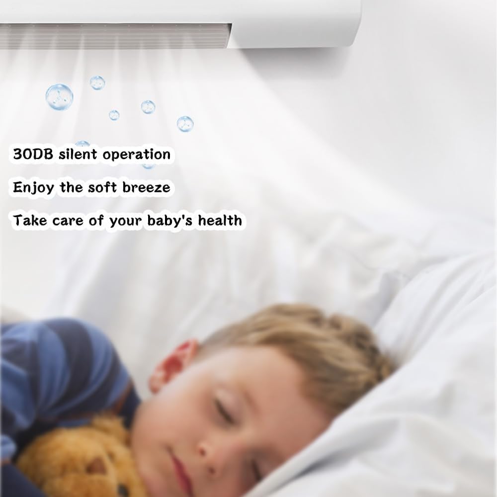 Chauffage soufflant et ventilateur combinés, chauffage électrique mural 2 en 1 pour bureau et chambre à coucher - 3