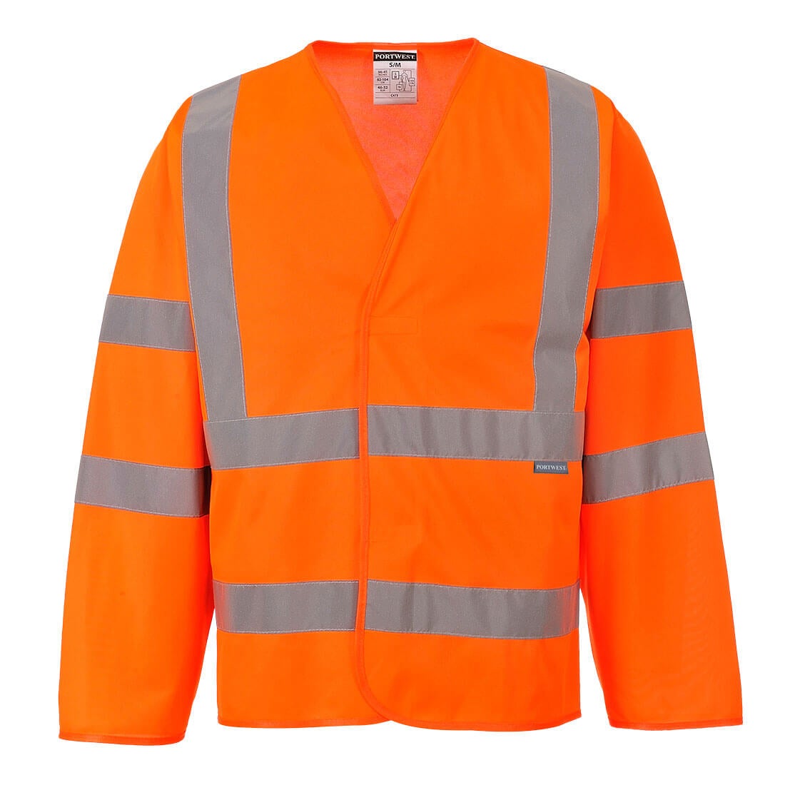 Gilet haute visibilité Portwest baudrier double ceinture manches longues Orange L - XL - 4