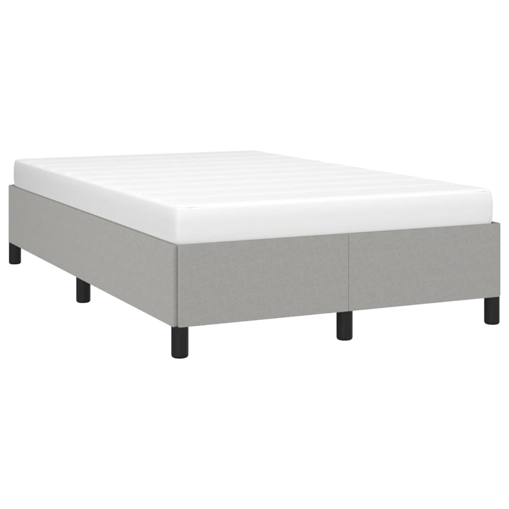Cadre de lit sans matelas gris clair 120 x 200 cm tissu - 4