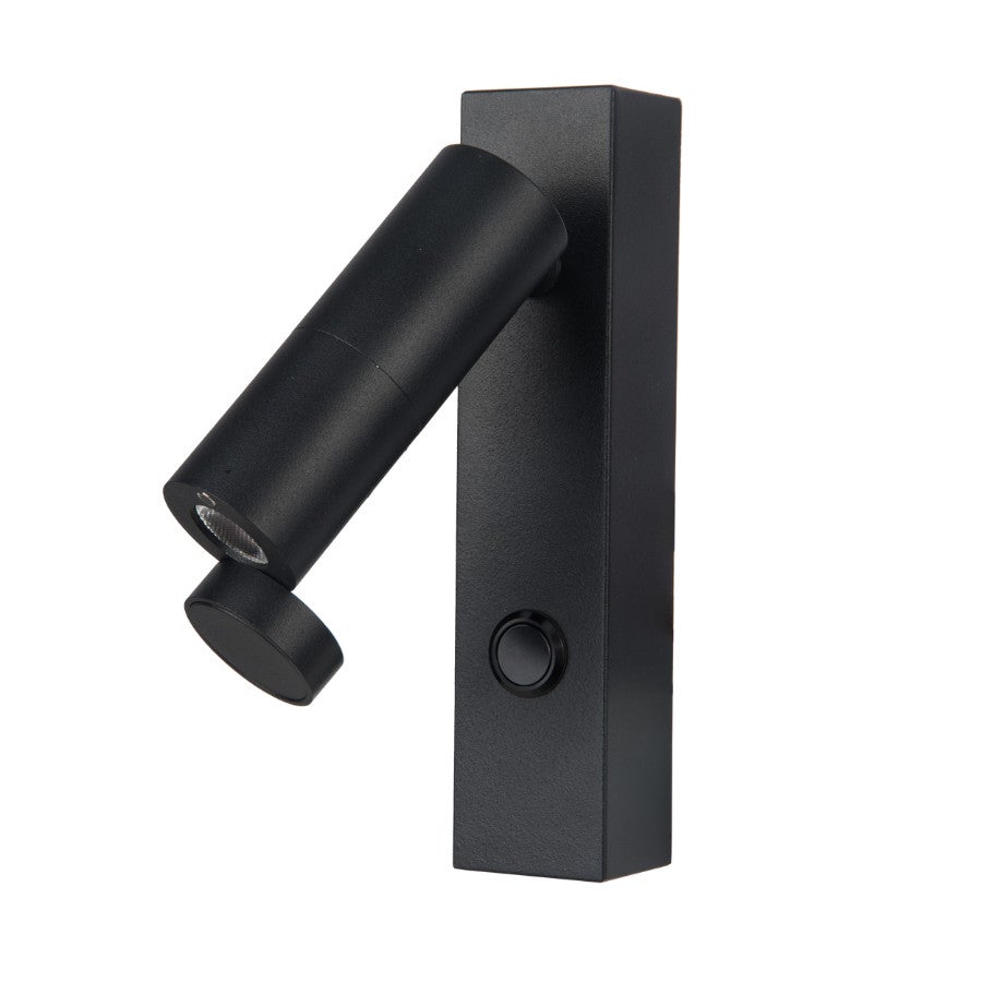 Kinkiet ścienny LED do czytania MIRI czarny 3W ciepła 229lm metal wym:16x3,5x8cm IP20 Light Prestige