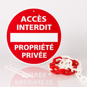 Panneau Propriété Privée Décharge Interdite sous Peine de Poursuites