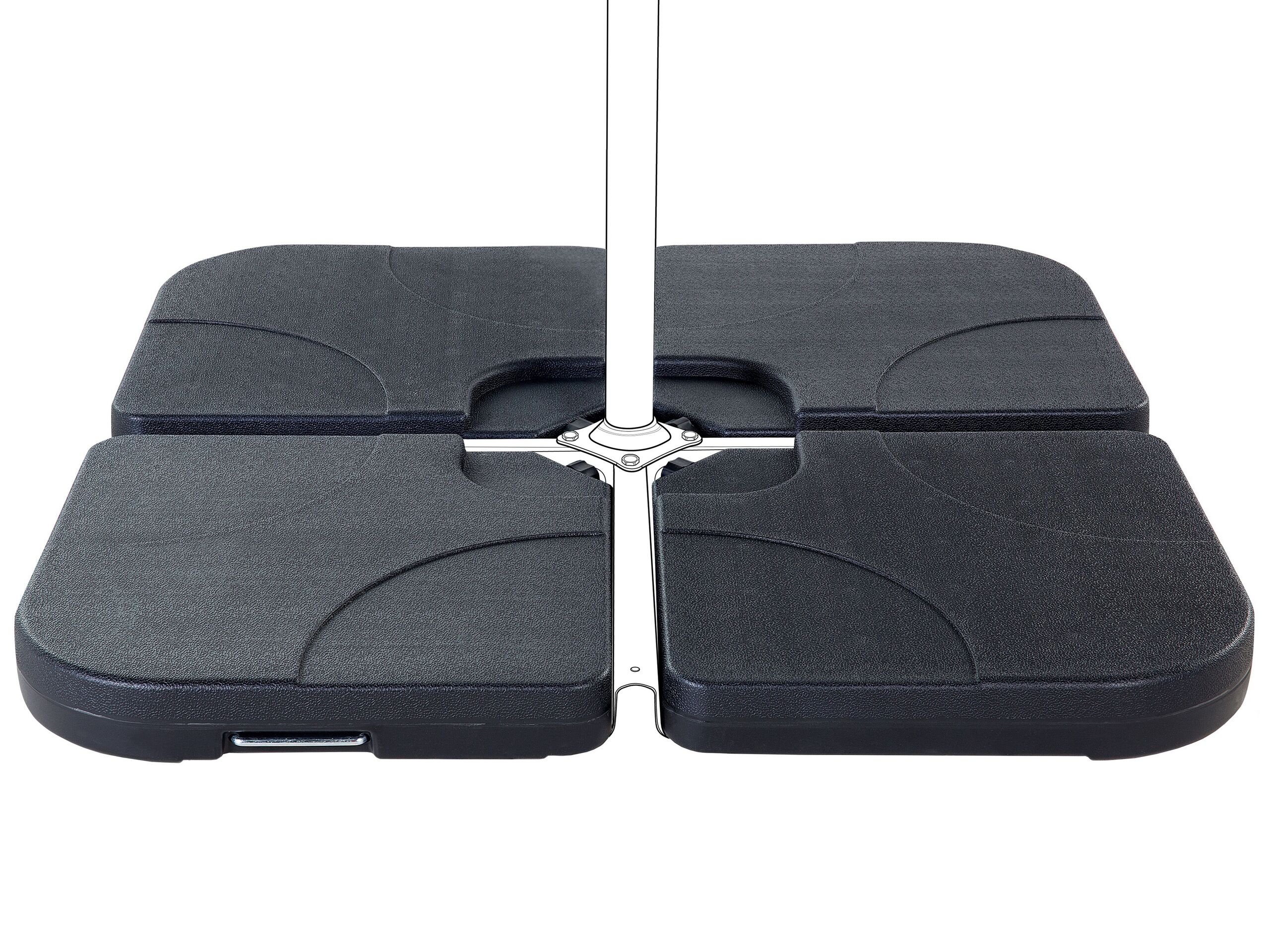 Socle de parasol CARIA Noir Carré 9 kg - 2