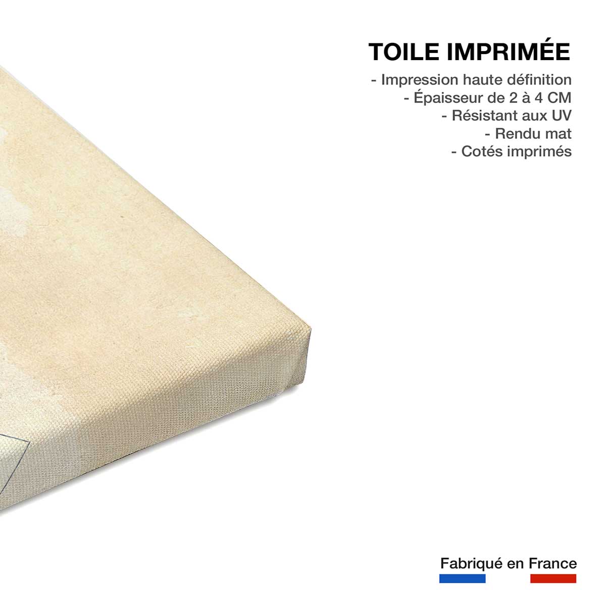 Tableau reproduction d'art la vague de Kanagawa par Hokusai - 60x40cm - 4