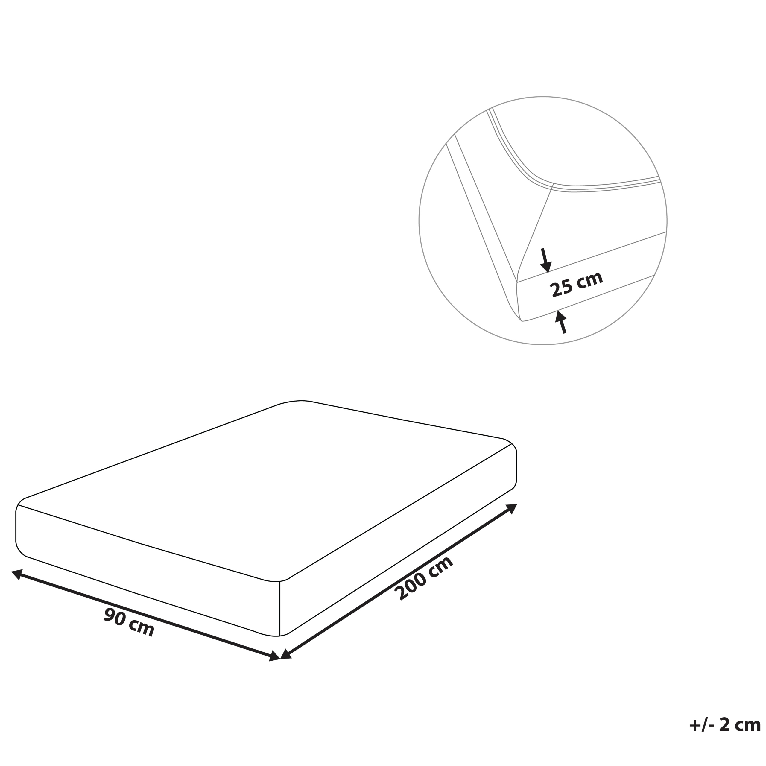 Coprimaterasso elasticizzato HOFUF Cotone 90 x 200 cm Azzurro - 3