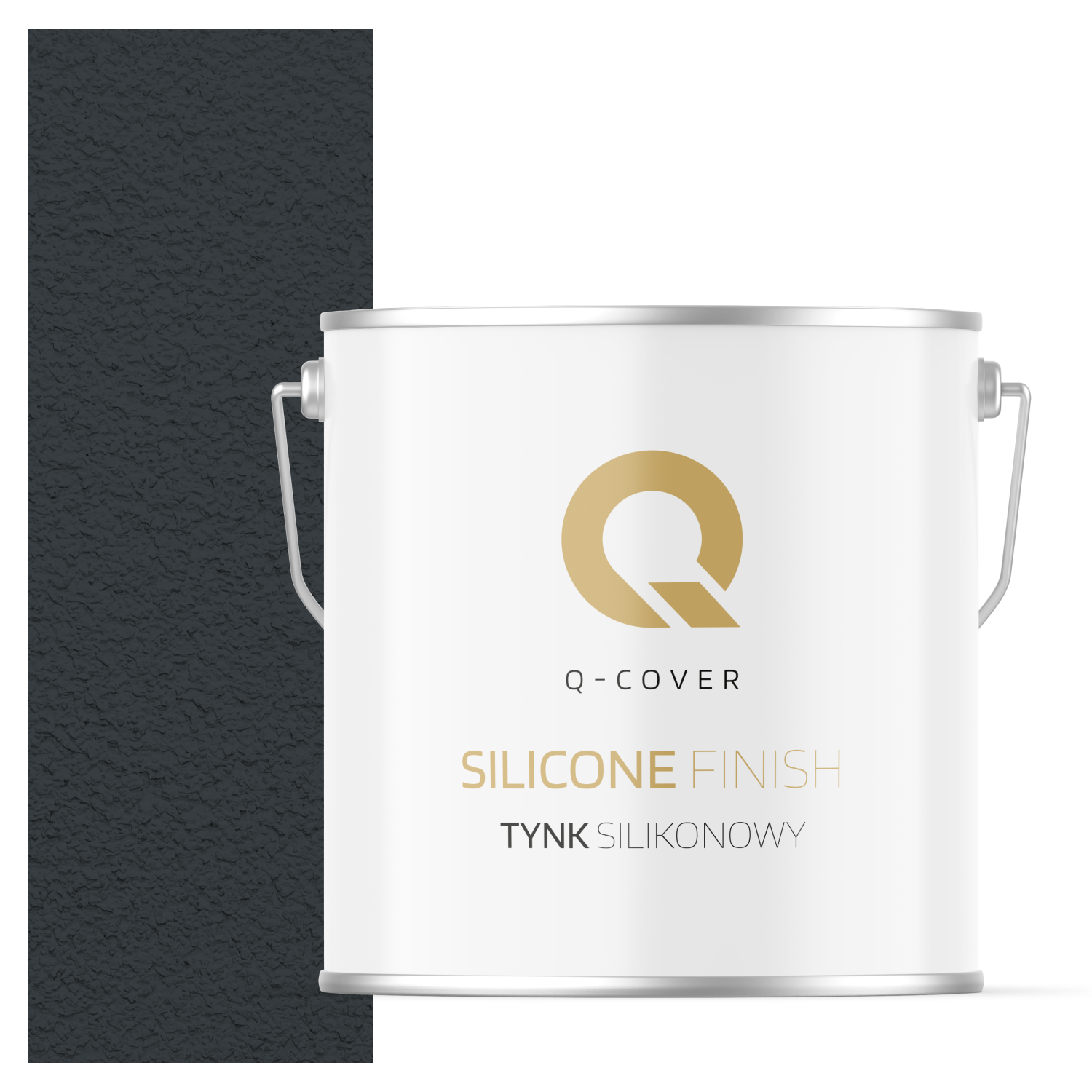 Tynk Silikonowy Elewacyjny Baranek 1.5mm Q-Cover Antracyt RAL7016 7KG