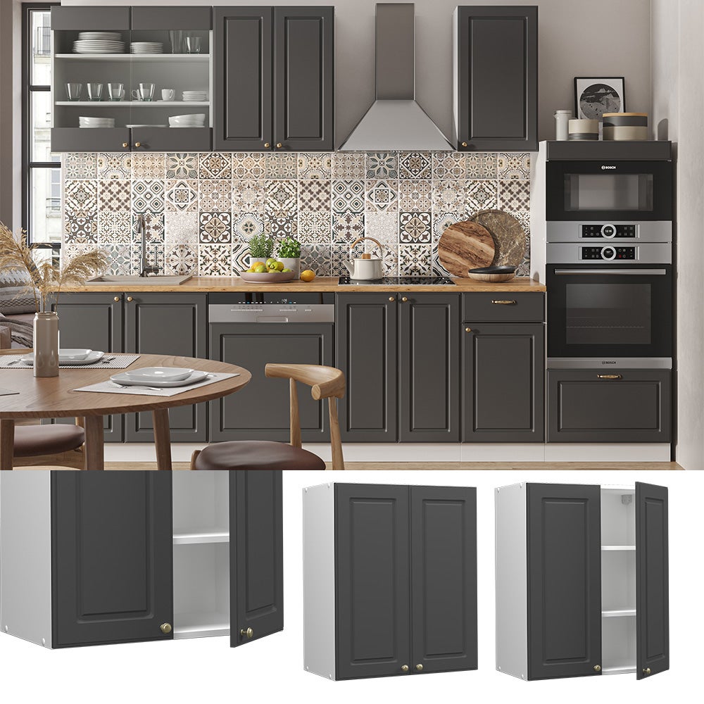 Vicco Elément haut de cuisine Fame-Line, Anthracite-or, 60cm - 2