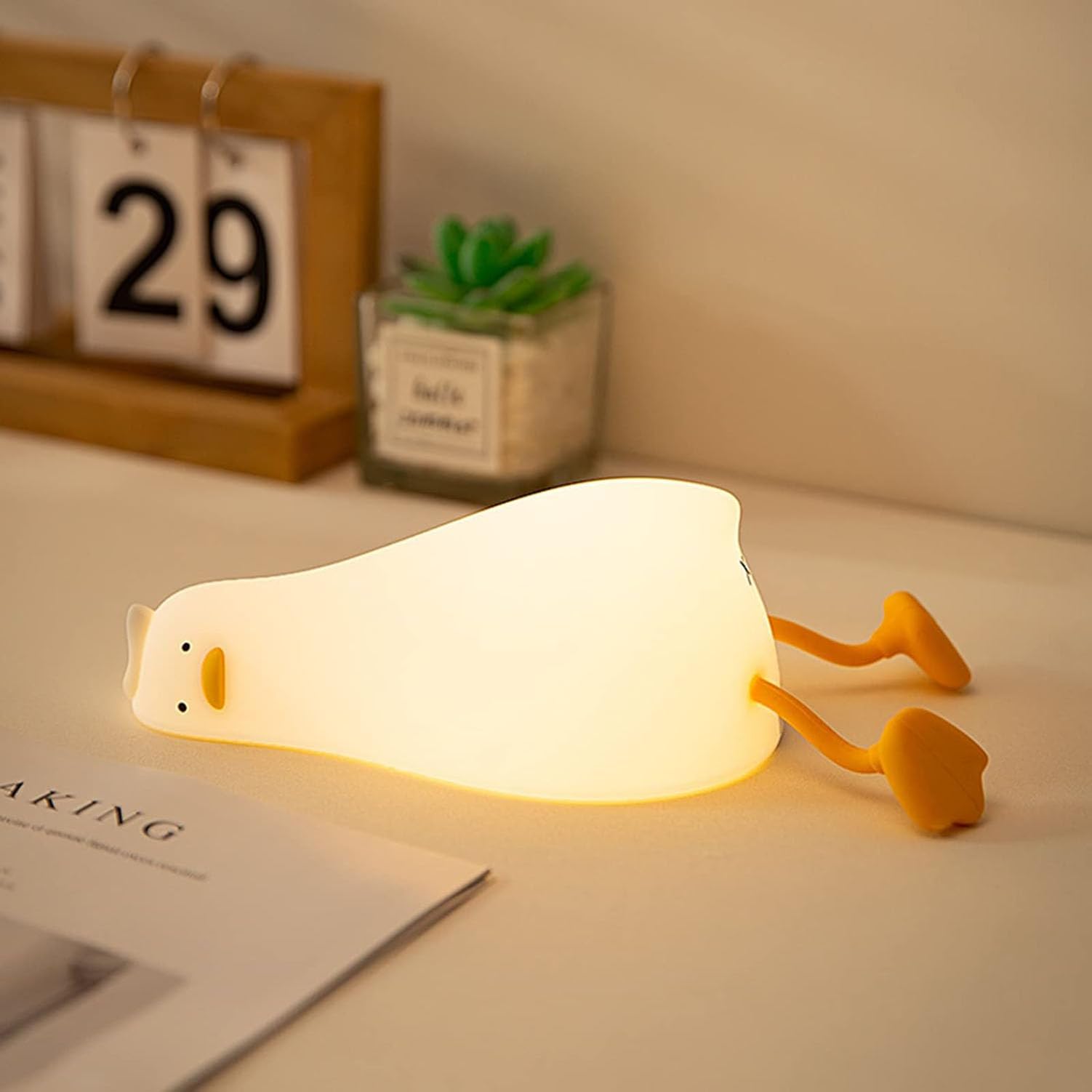 Veilleuse En Forme De Canard Pour | Lampe Canard De Loisirs En Silicone à Intensité Variable Pour Chambre D'enfant | Lampe Rechargeable à Contrôle Tactile Avec Minuterie Pour Chambre à Coucher