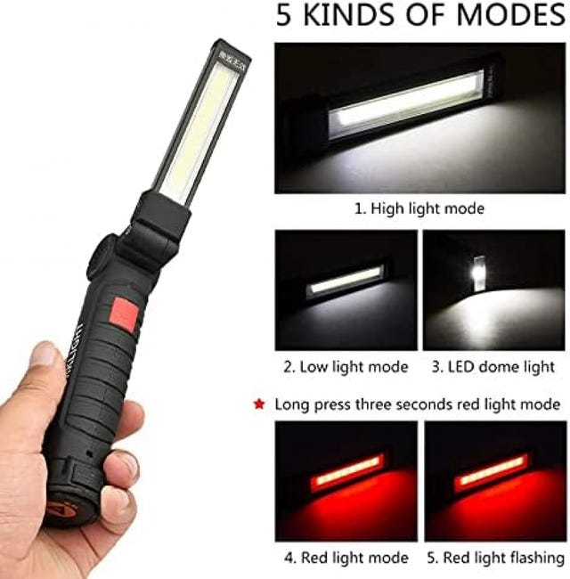 Miniaturowa, przegubowa lampa inspekcyjna LED o mocy 500 lumenów