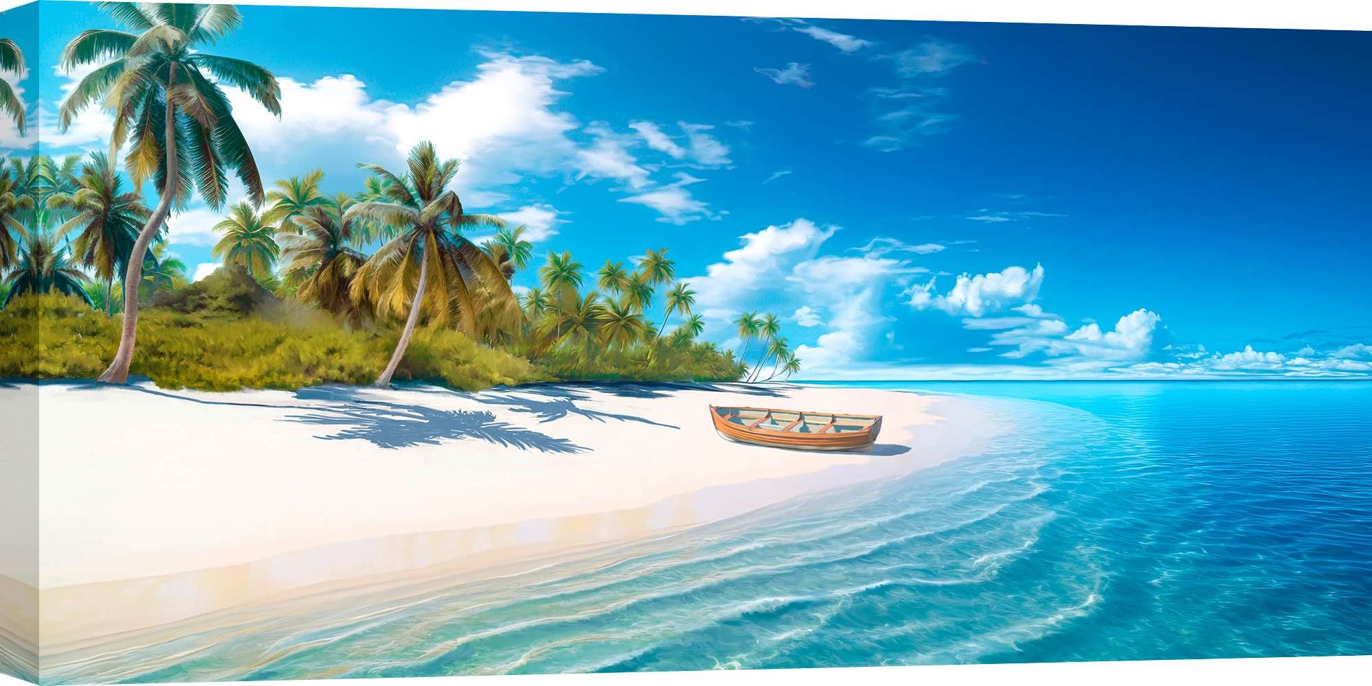 PHOTO SUR TOILE Tableau Image Impression 120x60 Paysage Soleil Mer EUR