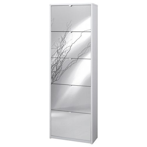 Armoire à chaussures 5 portes miroir 25 paires de chaussures design moderne Roy - 7
