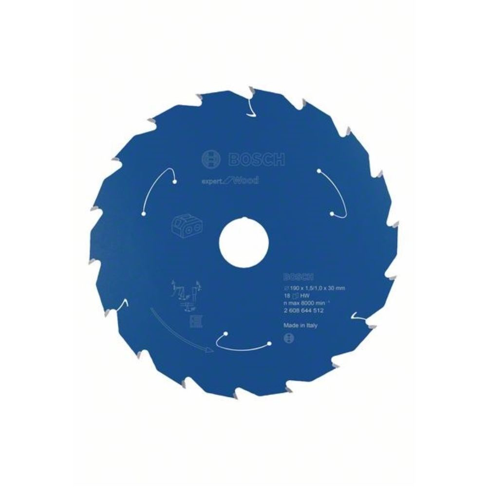 Disco de sierra circular Expert for Wood para sierras sin cables 190&amp;nbsp;x&amp;nbsp;1,5/1&amp;nbsp;x&amp;nbsp;30 T18