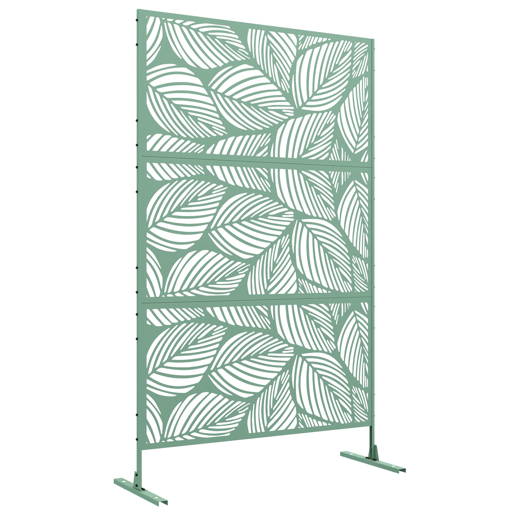 Panneau brise vue décoratif paravent extérieur vert à motif végétal en ...