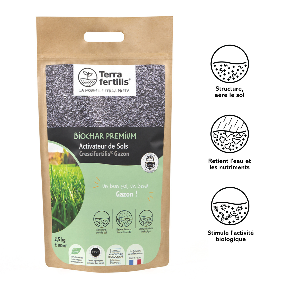 Fertilisant Gazon À Base De Biochar - 2,5kg - 4