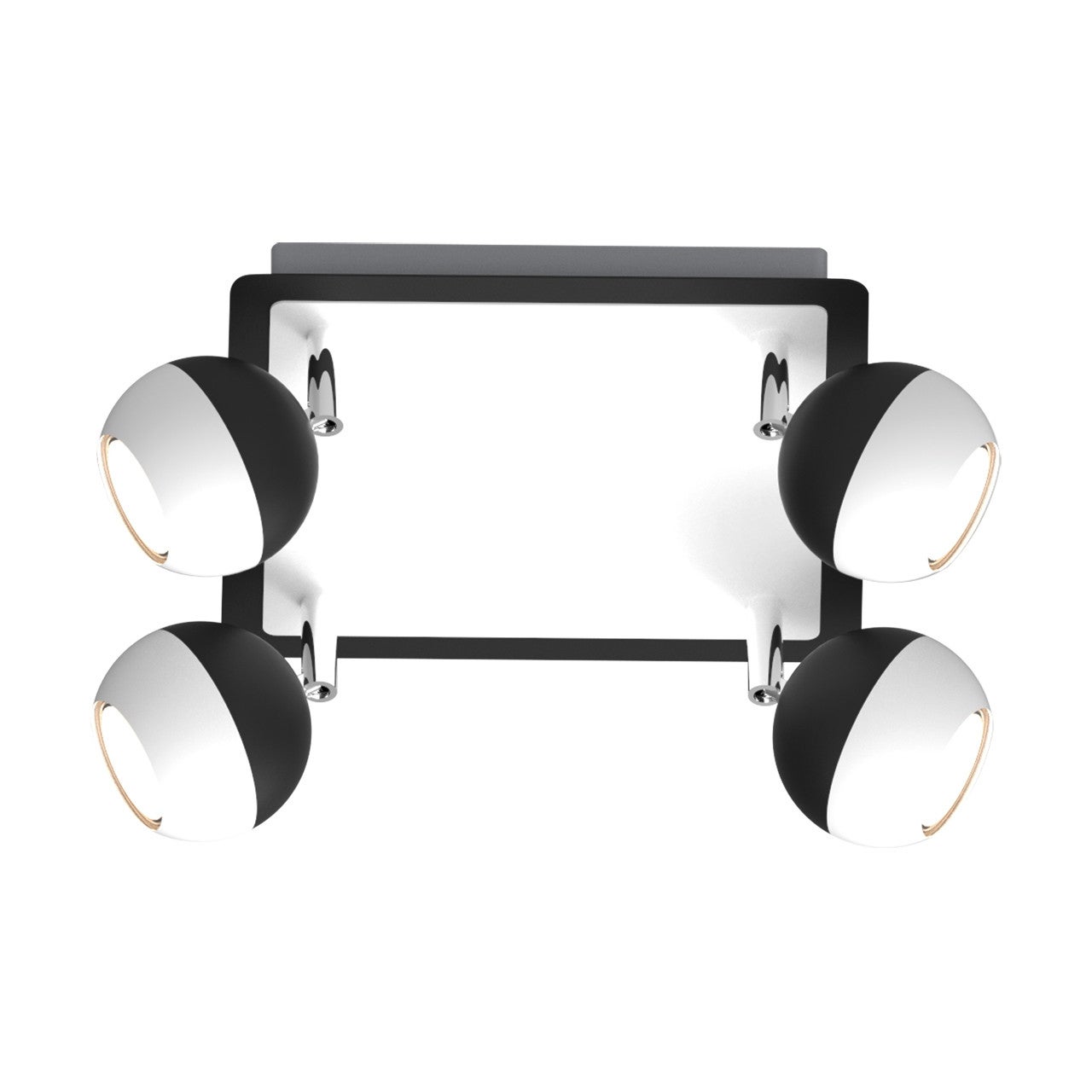 Lampa sufitowa wisząca Kombi biało-czarna 4xGU10x35W nowoczesna wym: 12,7 x 25 x 25 cm metal Struhm
