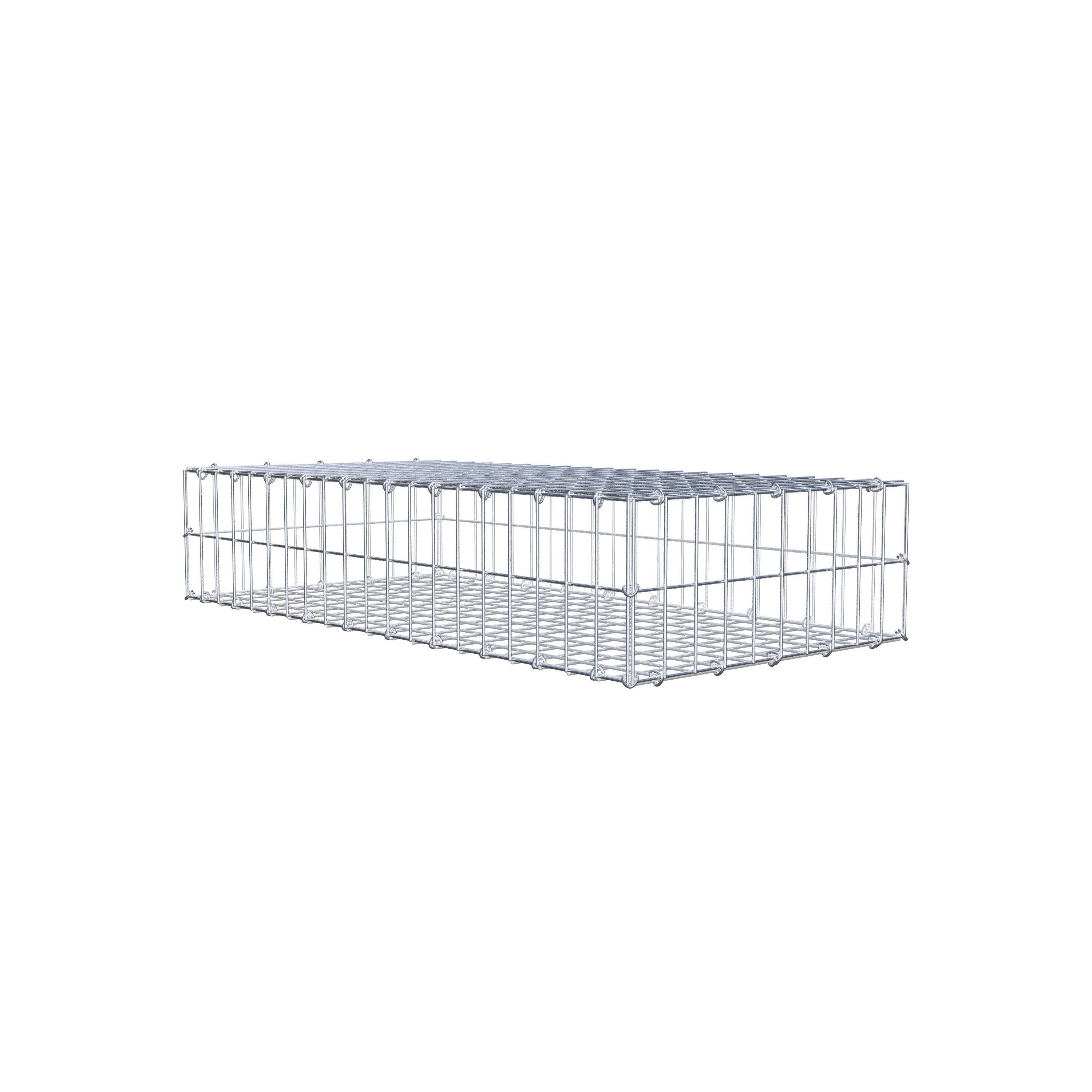 Gavión de acero galvanizado 100x20x50cm (LxAxP), malla 5 x 10cm, Anillo en C, jaula metálica para muro o jardín - 7