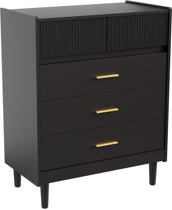 HOMAVO Commode 74 x 94 cm – Meuble de rangement moderne avec 5 tiroirs spacieux - 9