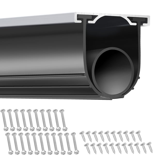 Joint Porte Garage VEVOR 4,8 m avec Rail Bande d'Étanchéité en Caoutchouc 10 cm de Largeur Extrémité en T de 8 mm pour Empêcher la Pénétration de Vent