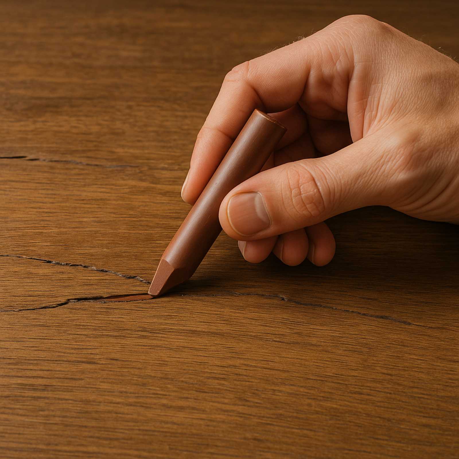 Baton Cire - - Codeve Bois - Noyer - Pour Le Rebouchage De Vos Petits Trous, Fissures, éraflures Ou Fentes. - 3