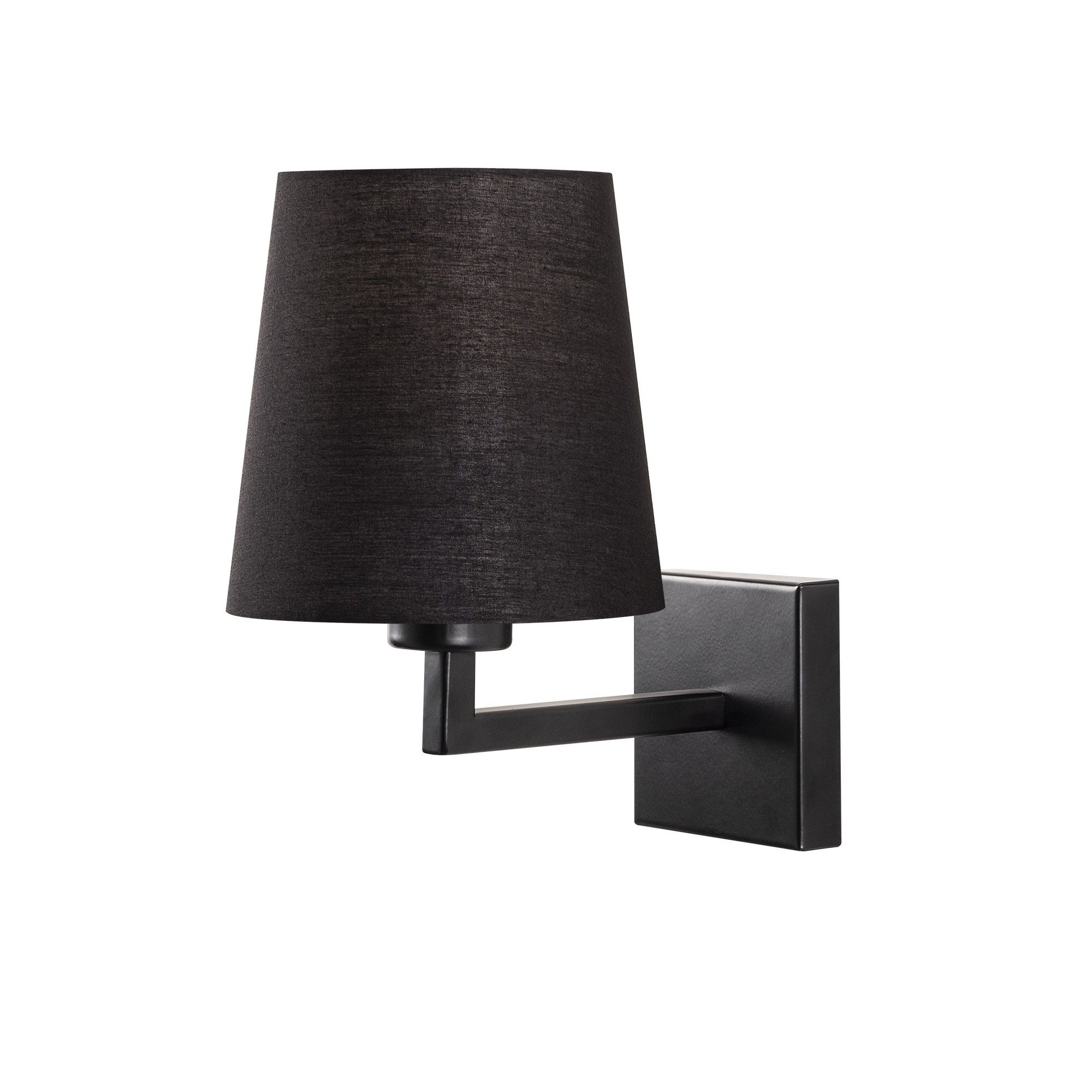 Lampa perete 4658, negru, metal/material textil, 18x24x30 cm