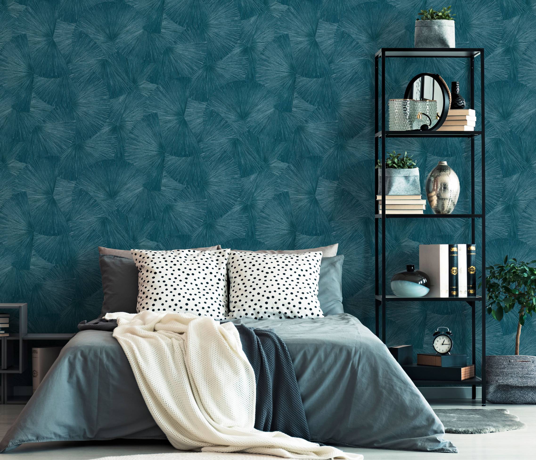 Papier peint intissé 10219-19 Papier peint graphique 0,53 x 10,05 m Erismann GMK - Fashion For Walls turquoise - 4
