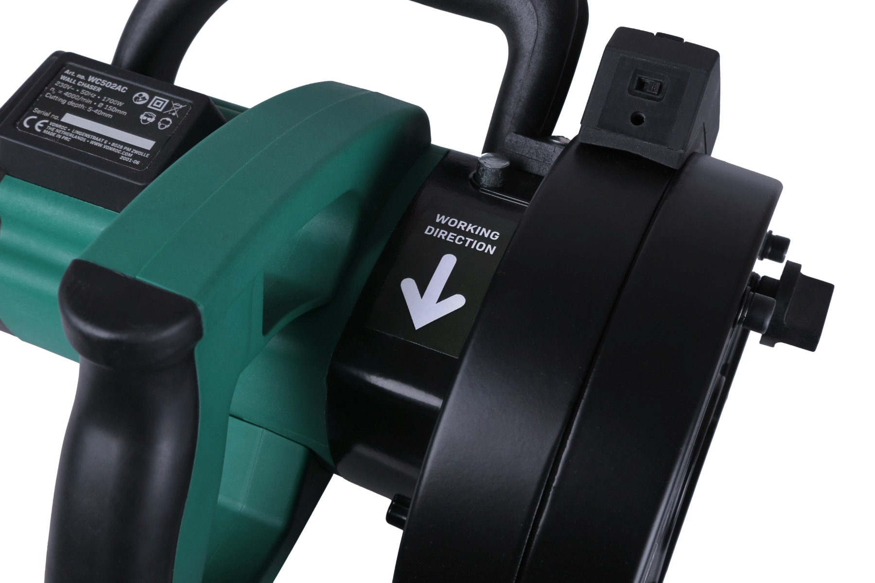 VONROC Rainureuse murale électrique 1700W – Profondeur réglable – WC502AC - 6