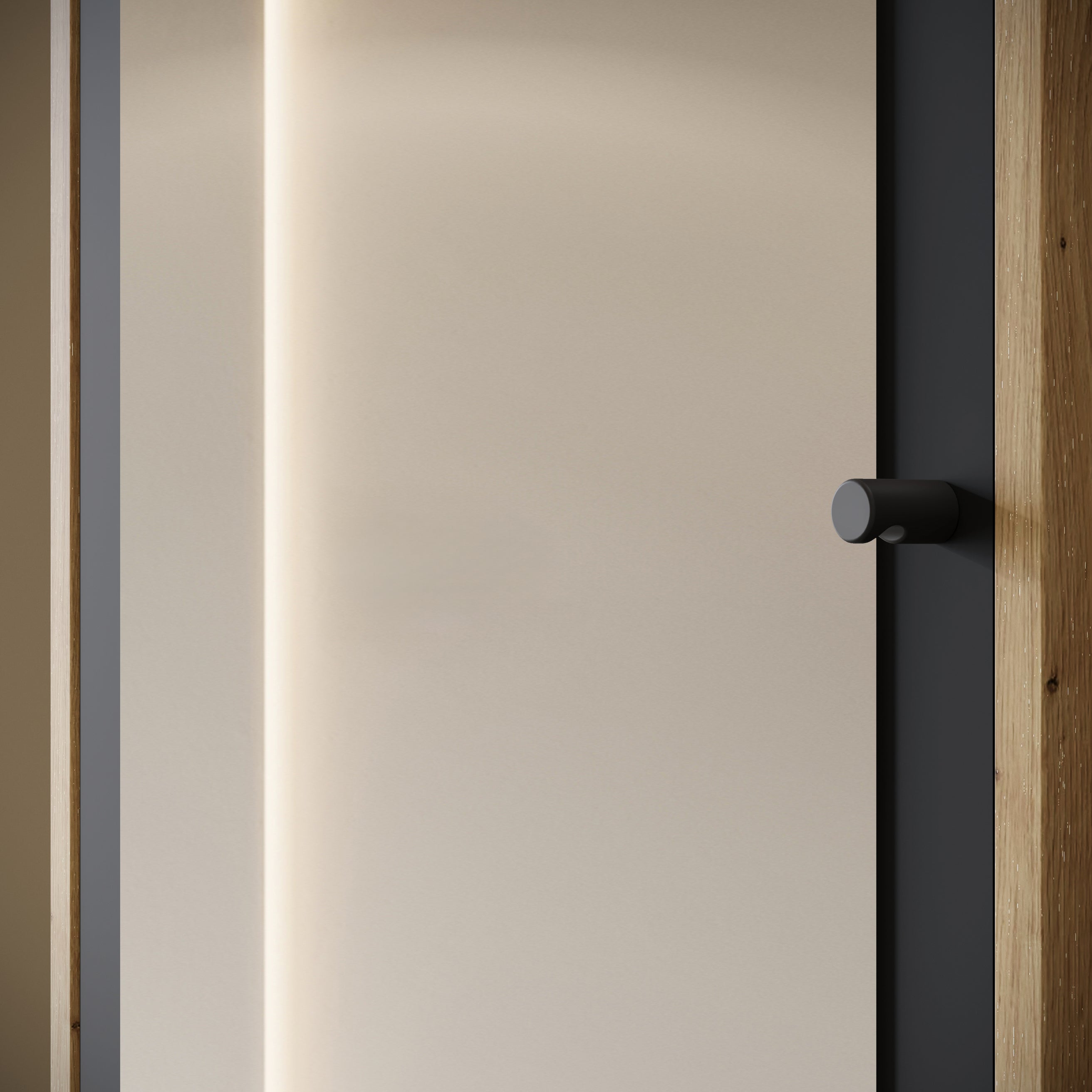 Minio go for it, Ensemble vestiaire DAFNI avec miroir 90x190x33, artisan/noir - 6