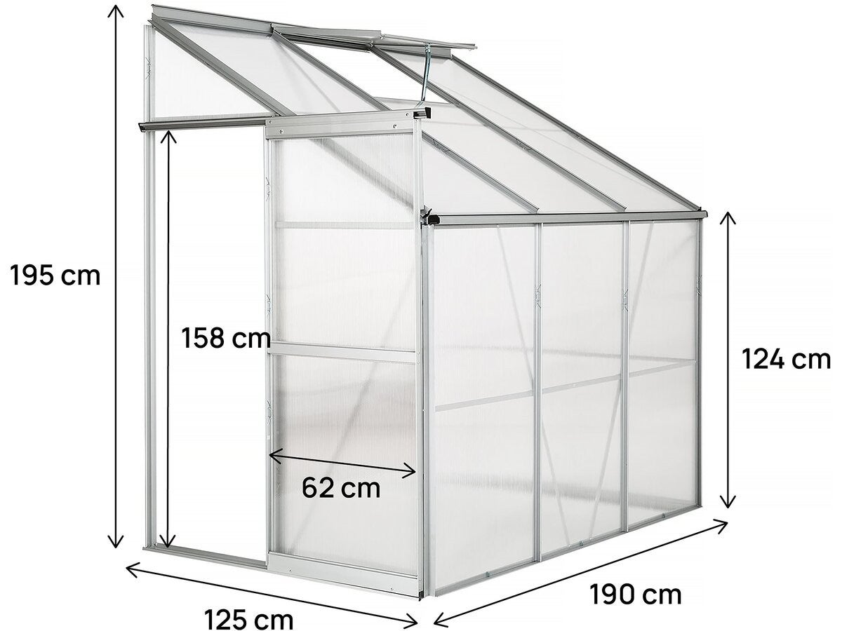 Serre jardin adossée en polycarbonate 