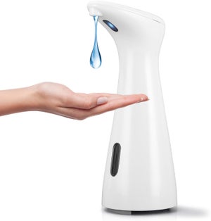 Zaxiva Dispenser Sapone Automatico, 200 ml Dispenser Sapone Bagno, dispenser di sapone liquido con Sensore di Movimento Infrarossi, IPX6 Impermeabile, Adatto per Cucina, Bagno, Hotel