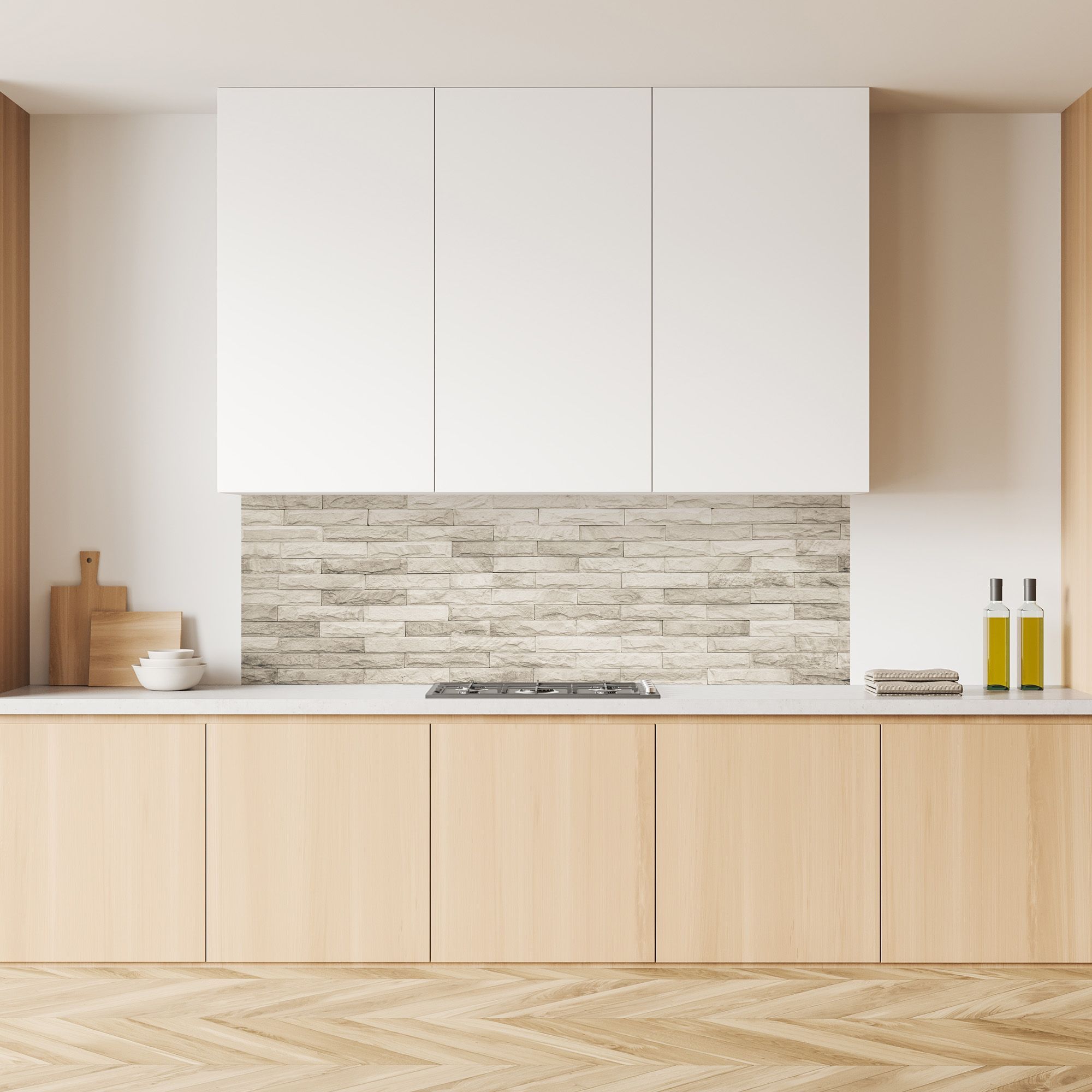 WALLando Pannello Posteriore Della Cucina Di Alta Qualità, Dimensioni Personalizzate – Rivestimento Da Parete In PVC Facile Da Montare Per La Cucina – Paraspruzzi Resistente Al Calore In Pannelli Di