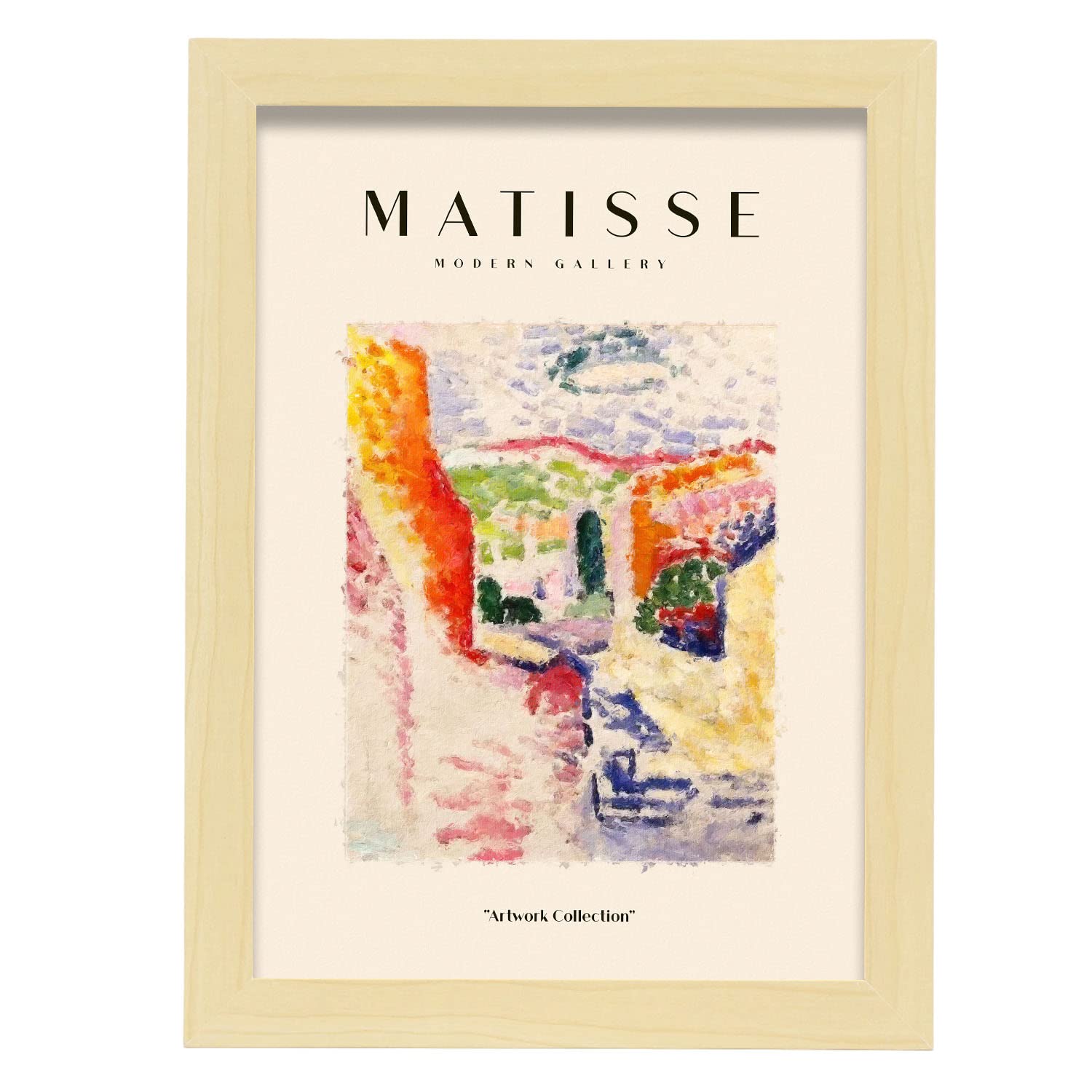 Nacnic póster de colección matisse fauvismo 66 ilustraciones en estilo exhibición de arte a todo color para la tamaño a4 con marco color madera