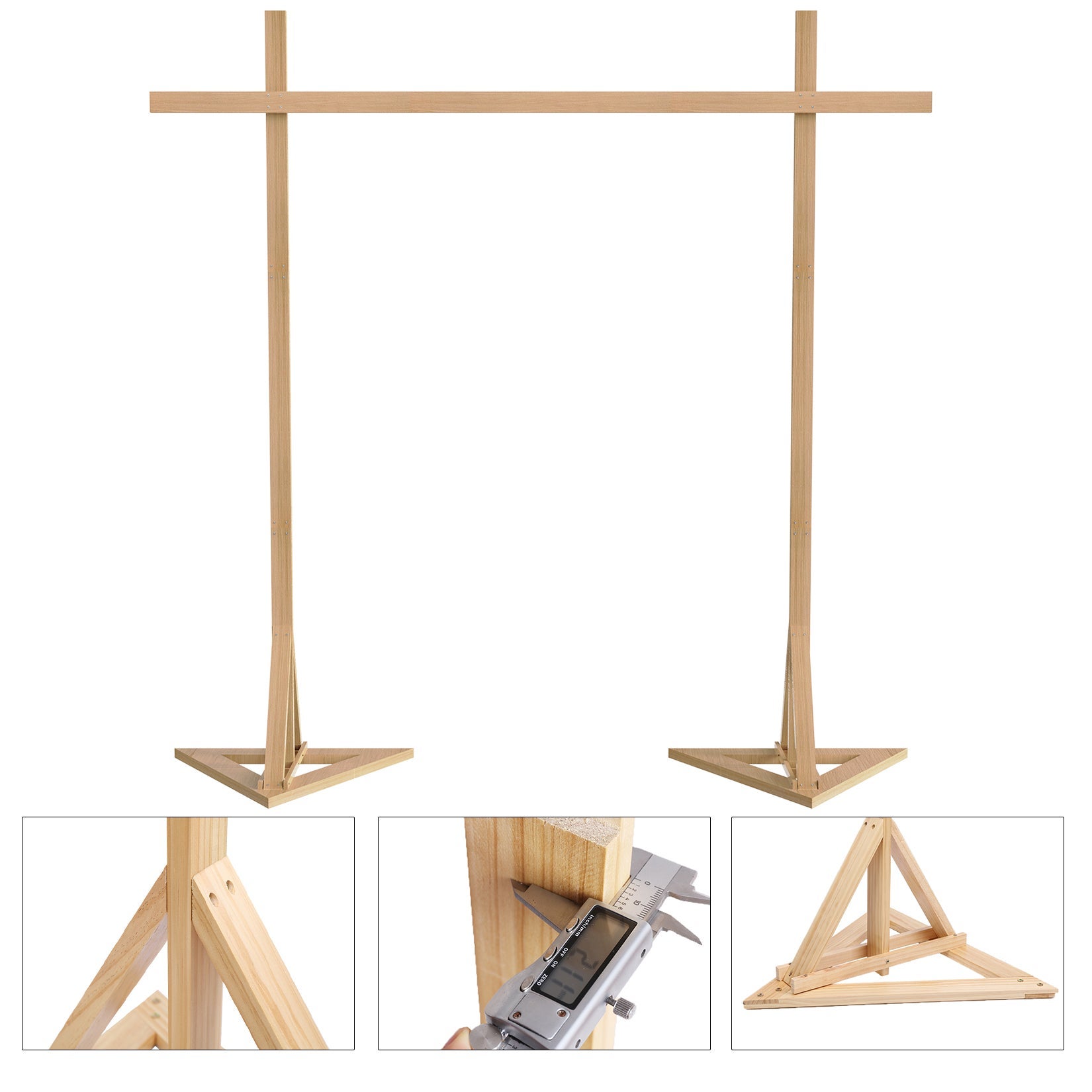 Arche Mariage Carrée en Bois Champetre Arc de Ballon Grande Taille Décoration Mariage Cérémonie - 5