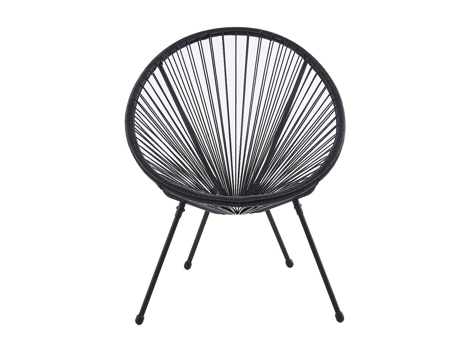 Lot de 2 fauteuils de jardin en fils de résine tressés - Noir - ALIOS III de MYLIA - 4
